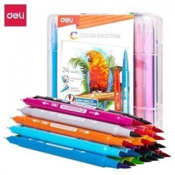 Rotulador Deli C/24 doble Color Emotion EC151-24