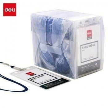 Portacarnet Deli identificador + cordon p/50 vertical E5757 95x68