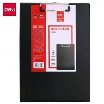 Carpeta de Pinza A4 Plastico Deli E38153B Negro sin tapa