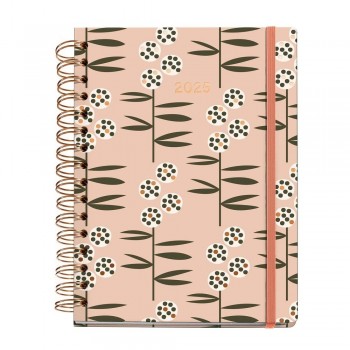 Agenda Miquelrius Anual 2025 168x218 Semana vista Plus Espiral Jessica Nielsen Diente de leon MR34283