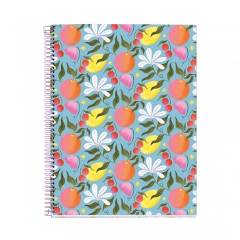 NB4 A4 100 HOR FLORAL HAPPY FRUITS MR4289 Papelería y librería > Marcas > Miquelrius