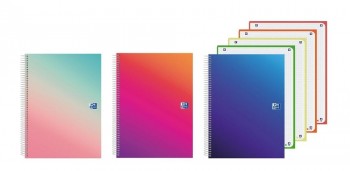 Bloc espiral Oxford 400195795 A5+ Europeanbook 120H 90G cuadros 5x5 Gradient
