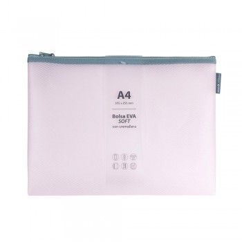 Carpeta cremallera Grafoplas A4 Eva Soft Rosa 04873993