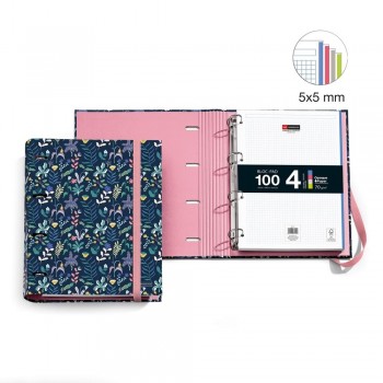 Carpeblock A4 4 anillas 35mm MiquelRius Jungle MR20979