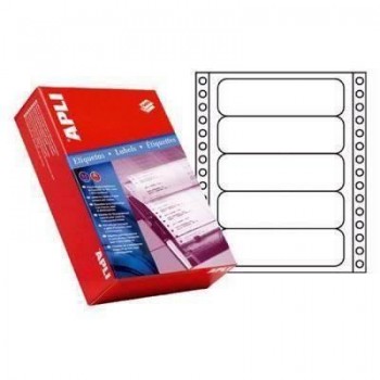 Paq.4000 etiquetas matricial Apli salida 1 etiqueta 101,6x36mm 00007