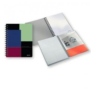 Cuaderno microperforado Leitz Executive Wirebound PP 80h 80g 5x5 A4