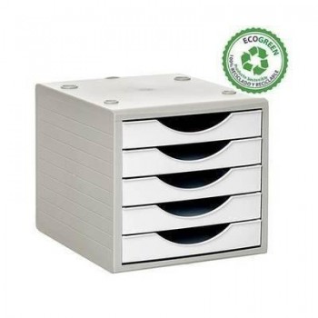 Módulo ecológico Archivo 2000 5 cajones 340x270x260mm blanco